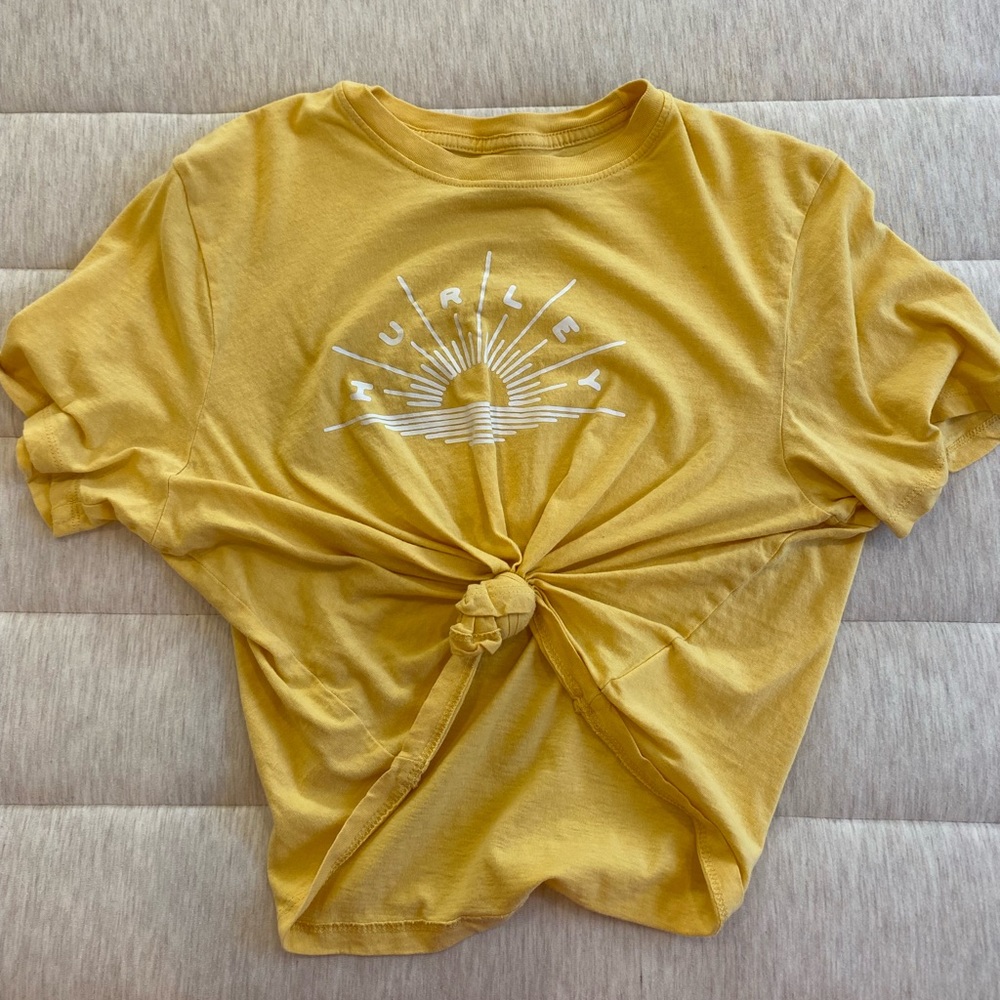 Yellow crop top